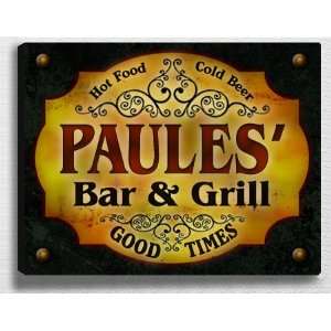  Pauless Bar & Grill 14 x 11 Collectible Stretched 