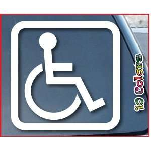  Handicap Sign Car Window Vinyl Decal Sticker 6 Wide 