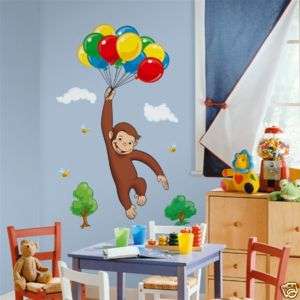 Curious George Monkey Wall Stickers Decals Nursery  