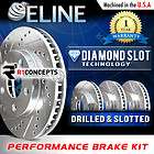 FRONT+2 REAR] ELINE CROSS DRILLED DIAMOND SLOTTED PE