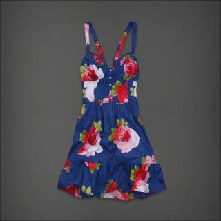 NWT Abercrombie Fitch Camille Navy Floral Dress S M L  