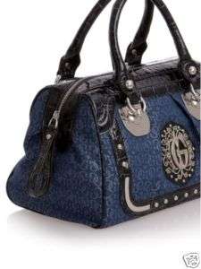 GUESS FOLKLORE BLUE SATCHEL BAG NEW STYLES JUST ADDED  