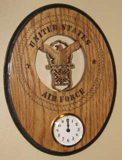 Custom Handmade Air Force Wall Clock Wooden Gift  