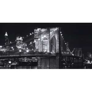  Brooklyn Bridge At Night   Poster (36x18)