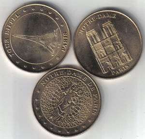 France 3x Monnaie de Paris 2000 Eiffel Notre LEnfant  
