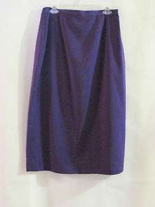 STEPHEN YEARICK PLATINUM Purple Straight Pencil Skirt Size 12 NEW 