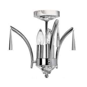 Sophie Series 3 Light 12 Chrome Dual Mount Hanging Mini Chandelier or 