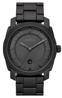 New Fossil FS4704 Machine Black Bracelet Mens Watch in Original Box 
