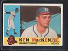 1960 Topps High # Lot 525 Breeding and 534 MacKenzie ExMt  