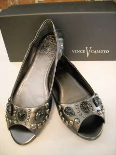Vince Camuto SILVER Jeweled Kendra BALLET FLATS 8.5 NEW  