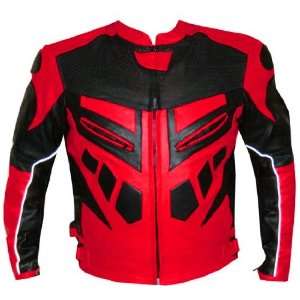    NEW MOTORCYCLE SPEED RACING ARMOR LEATHER JACKET Red 40 Automotive