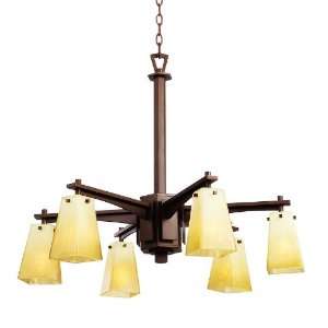 Kalco 4456 Satin Nickel / Etched Pasadena 6 Light Chandelier from the 