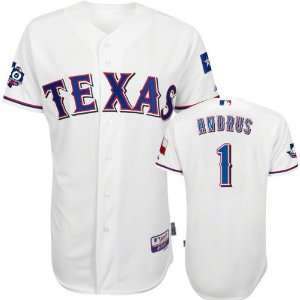  Elvis Andrus Jersey Adult Majestic Home White Authentic 