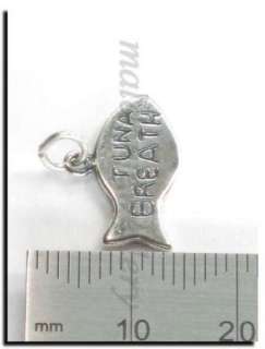 Tuna Breath Fish 1 x strling silver charm .925 DKC17927  