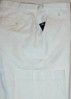 Polo Ralph Lauren 36/32 & 38/32 Mens White Preston Linen/Cotton Dress 
