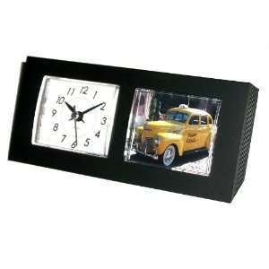 taxi Yello Cab Co Company sleek table or desk clock 