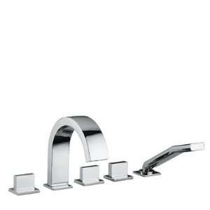 Level LEP Five Hole Deckmount Bath Faucet with Pull Out Hand Shower 