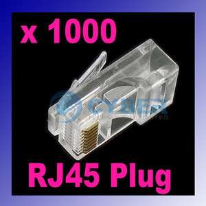 RJ45 RJ 45 CAT5 Modular Plug Network Connector 1000X  