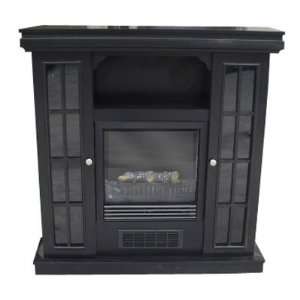    Stonegate® Black Storage Mantle Electric Fireplace