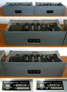 Pair vintage tube power amplifiers Siemens Klangfilm Kl V408a 