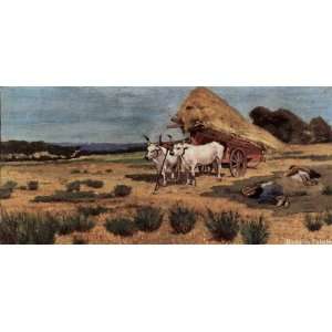  Farmers and Oxen Taking a Break in Maremma