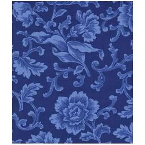  Timeless French Court Peony Toile Navy by the Half Yard 