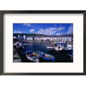 Fishing Boats Docked in Carnlough Harbour, Antrim, Northern Ireland 