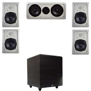   25 In Wall Speaker System w/Center Channel & 15 Subwoofer