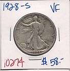 1928 S Walking Liberty Half Dollar VF #10274+