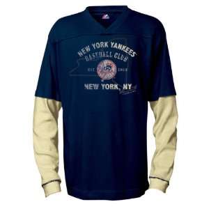  New York Yankees Double Play Long Sleeve 2 Fer Shirt 