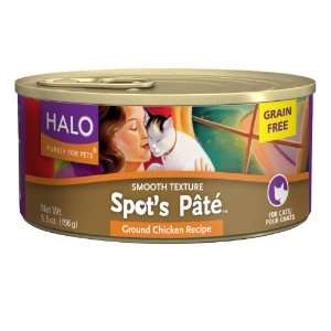  Halo Spots Pate for Cats Grain Free Ground Chicken, 5 1/2 