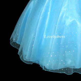 NEW Flower Girl Wedding Party Pageant Dress Outfit Children Wear Blue 