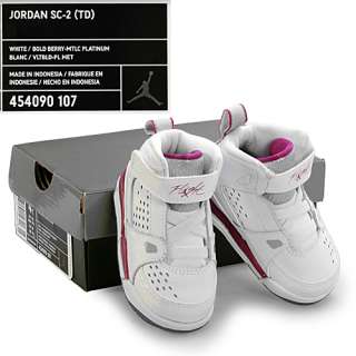 NIKE AIR JORDAN SC (TD) TODDLER Size 7 White Baby Shoes  