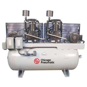 Chicago Pneumatic RCP 10121D 10 HP 120 Gallon Two Stage Reciprocating 