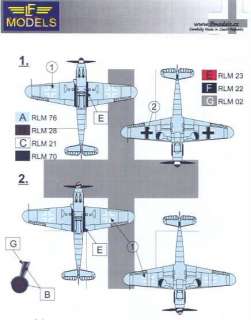 LF Models Decals 1/72 MESSERCHMITT Bf 109G 10 Fighter  