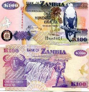 ZAMBIA 50 10000 Kwacha 2008 UNC set 6 pcs  