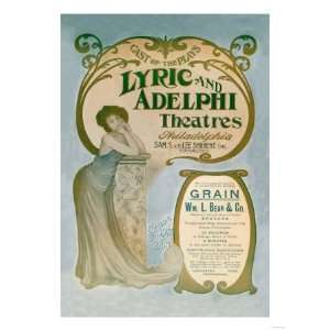  Lyric and Adelphi Theatres Giclee Poster Print, 24x32 