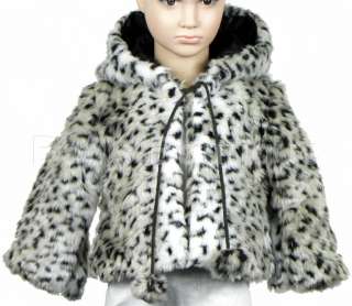   Jackets Coats Faux Animal Fur Childrens Winter Clothing Kids 2 10yr