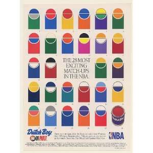   NBA Basketball Team Colors Match Up Print Ad (53762)