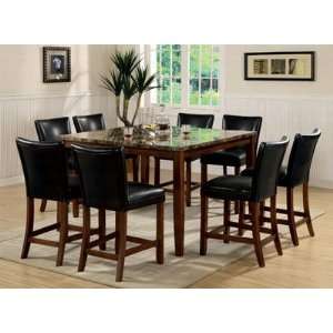  Cherry Marble Square Dining Table Set