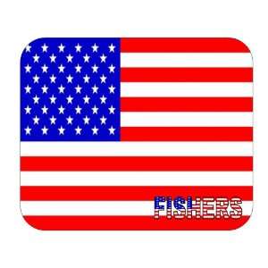  US Flag   Fishers, Indiana (IN) Mouse Pad Everything 