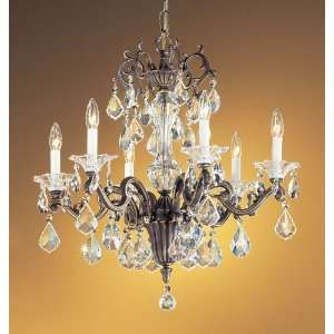  Classic Lighting 57106 RB CGT Crystalique Golden Teak Via 