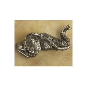   Natural Pewter Elephant Head Knob, Facing Right 147