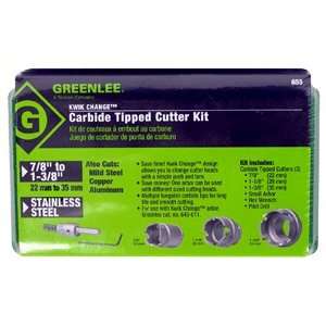 Greenlee 5820 NA Quick Change 6 Piece Carbide Tipped Cutter Kit with 