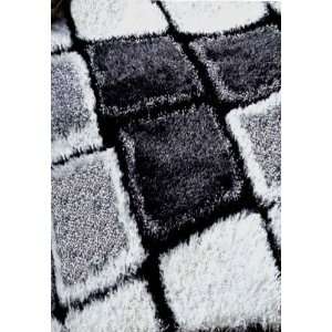    5x8 Carpet Black/White NEW Exact Size5ft x 7ft 3in.