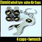  Wheel Tire/Tyre Rim Valve Air 4 Caps+1Wrench key chain (Fits Z24