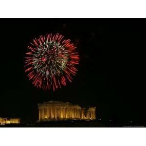  Fireworks Illuminate the Ancient Parthenon on New Years 