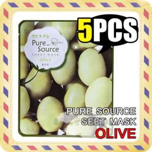 Missha ] Pure Source Sheet Mask   Olive (5EA)  