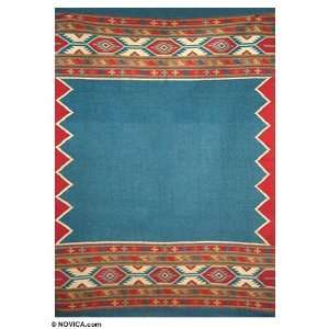  Wool and cotton rug, Desert Sky (5x6.5)