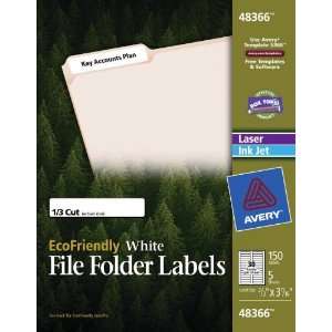  Avery EcoFriendly Laser And Ink Jet File Folder Labels   2 